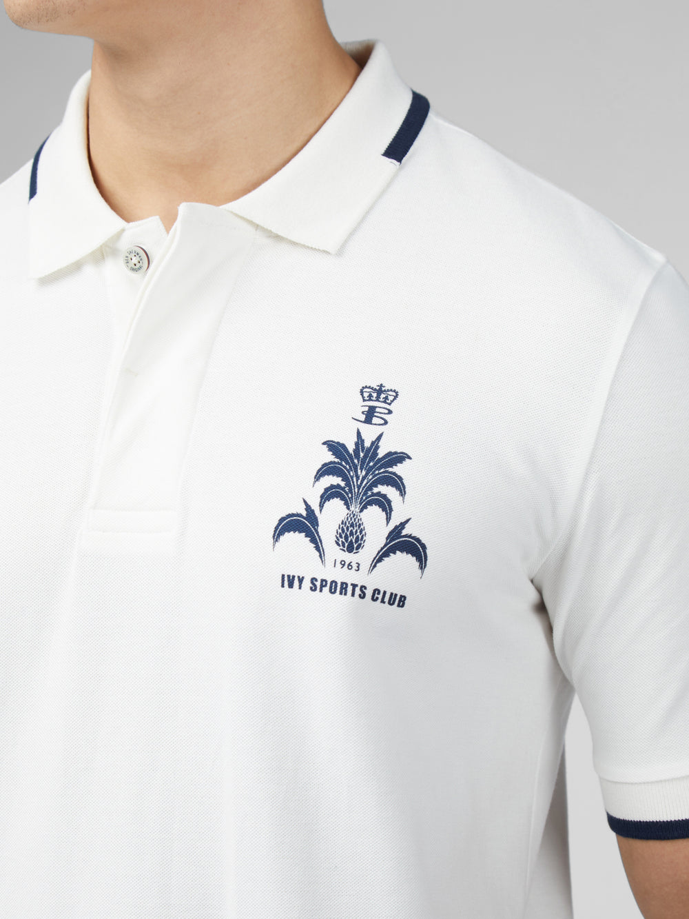 Polos Ben Sherman B by Ben Sherman Sports Club Embroidered Blanche | RHQ-93085496